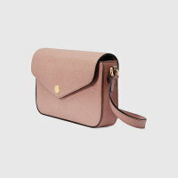 Gucci GG Super Shoulder Bag Rose Pink Beige Leather - Picture 2 of 5